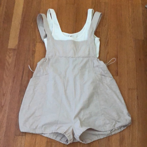 Daily Practice by Anthropologie Sleeveless Romper Size M Beige - Picture 12 of 13